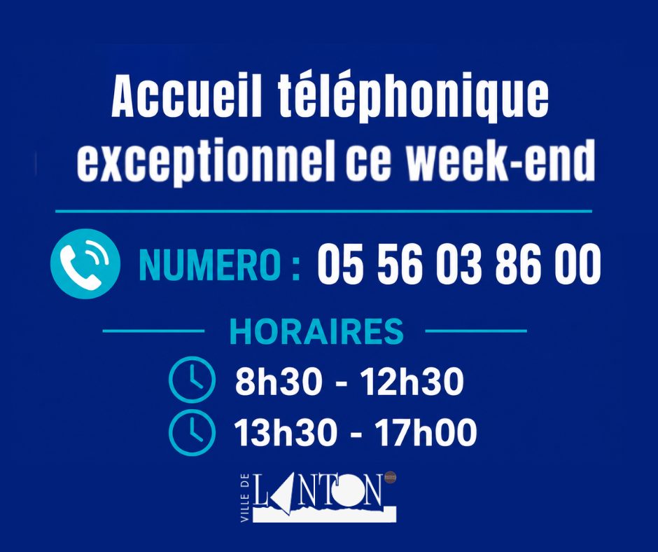 PERMANENCE TELEPHONIQUE CE WEEK-END