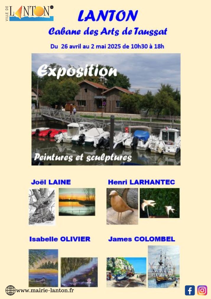 EXPOSITION JOËL LAINE - HENRI LARHANTEC - ISABELLE OLIVIER - JAMES COLOMBEL