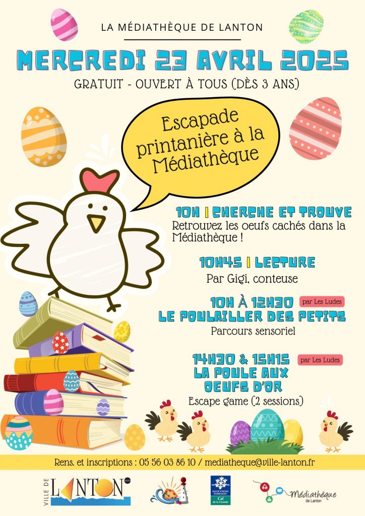 « ESCAPADE PRINTANIERE À LA MÉDIATHEQUE »