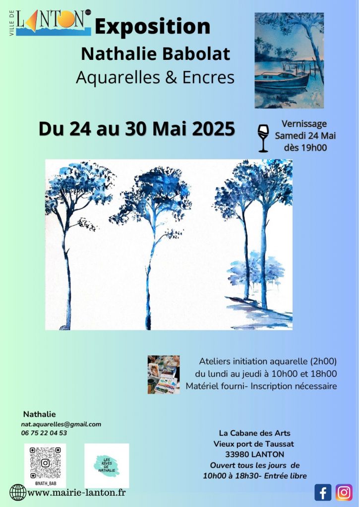 EXPOSITION NATHALIE BABOLAT « AQUARELLES & ENCRES »