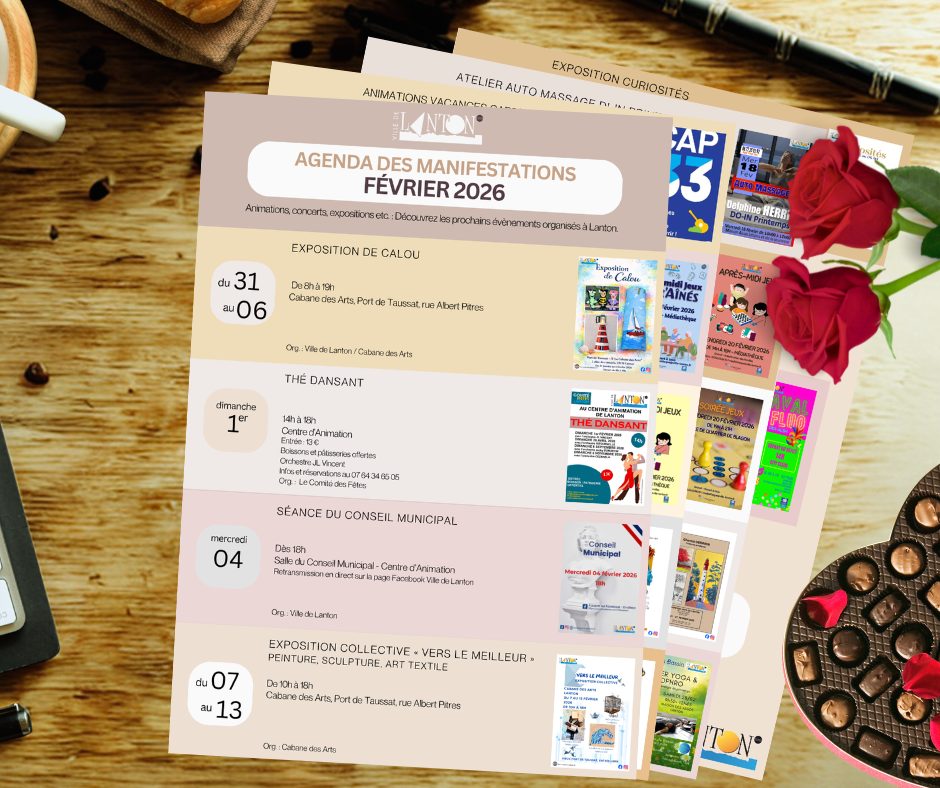 FÉVRIER 2026 – AGENDA DES MANIFESTATIONS