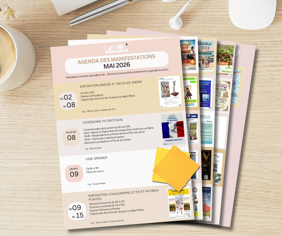 MAI 2026 – AGENDA DES MANIFESTATIONS