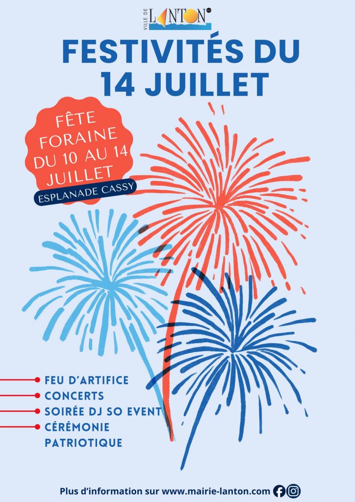 FESTIVITÉS DU 14 JUILLET 2026